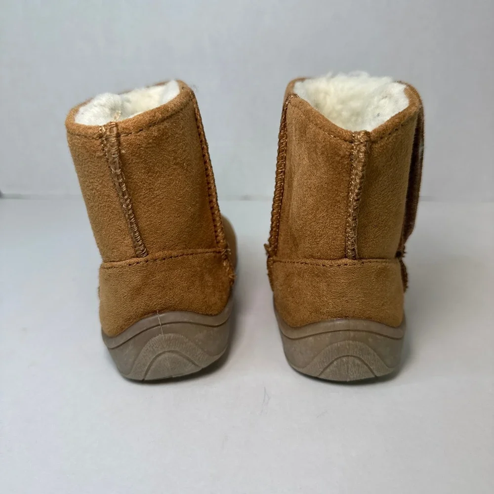 Wonder Nation Toddler Chestnut Brown Faux Fur Lined Boots Size 6